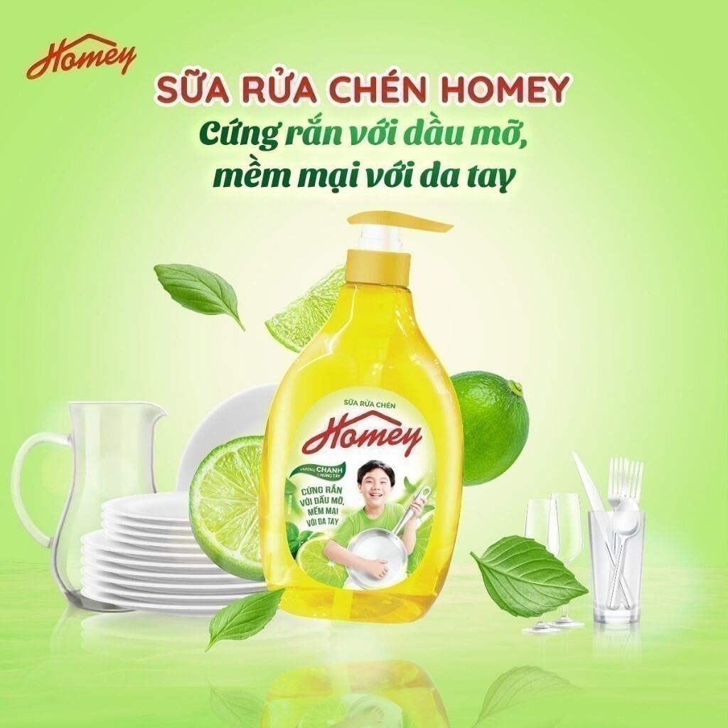 Sữa rửa chén Homey vòi nhấn tiện dụng hương chanh cam 480gr - 3