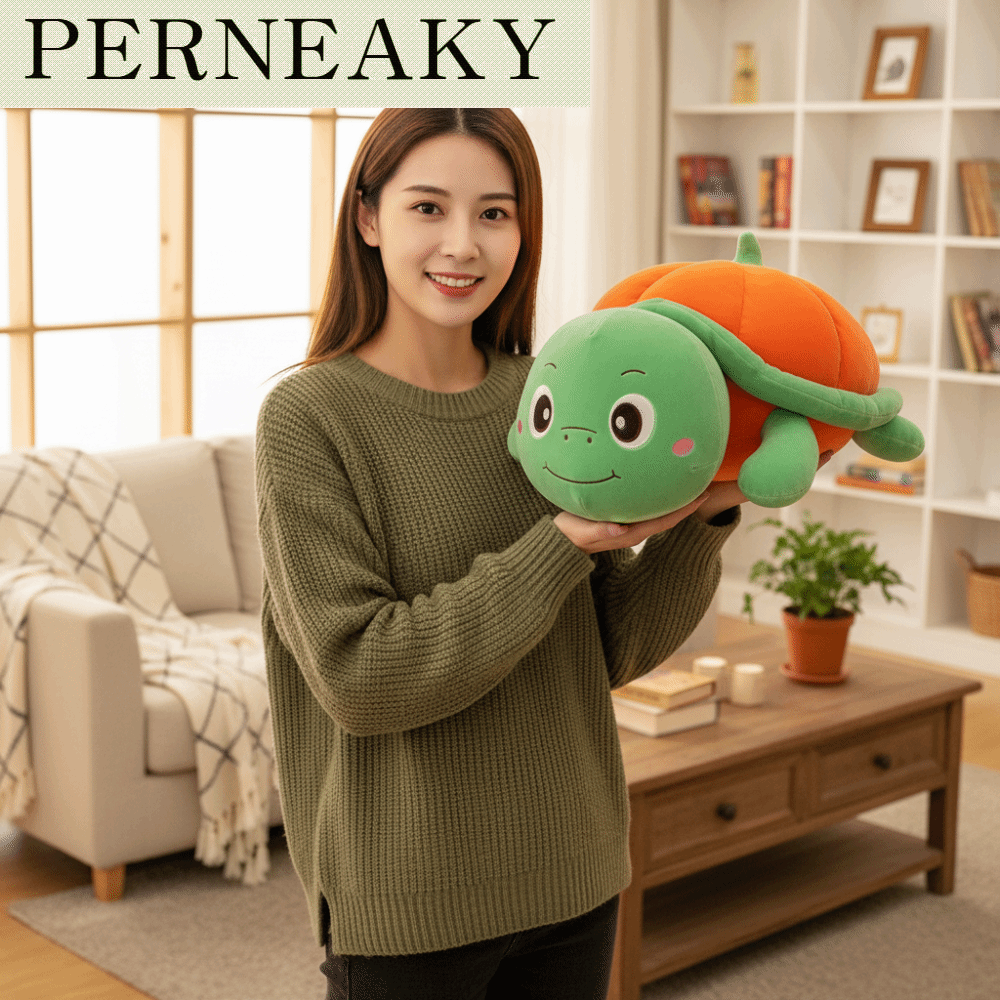 PERNEAKY ฟักทอง ของเล่นตุ๊กตาเต่าฟักทอง ลูกพลับ ฟูฟ่อง ตุ๊กตาสัตว์เต่า ตุ๊กตานอนหลับเด็กผู้หญิง นุ่มนวล ตุ๊กตาเต่า ของขวัญสำหรับเด็ก ราคา 538 บาท*ส่งฟรี