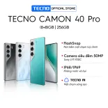 Điện thoại Tecno Camon  40 Pro 8Gb/256GB - Helio G100 Ultimate - Amoled 120Hz - 5200mAh