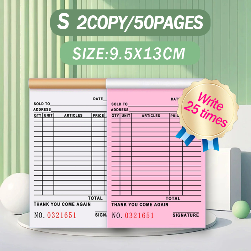2copy/3copy Carbonized Resibo Receipt Wholesale with Carbon Duplicate Receipt Sold Business Delivery Note