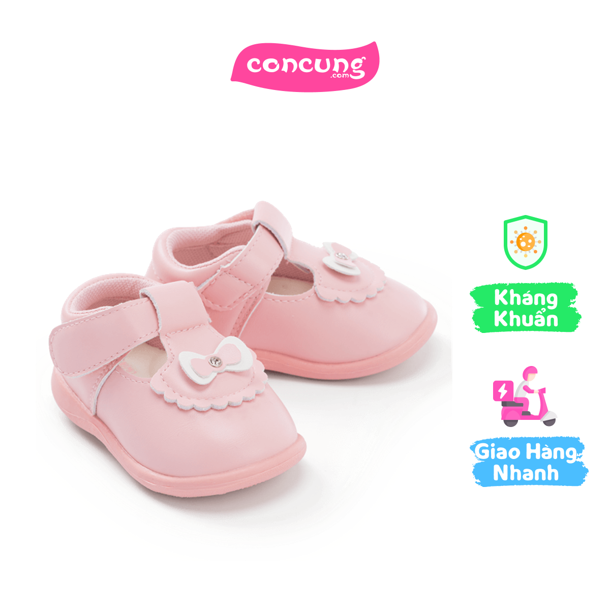 Giày bé gái Animo A2507_JK005 (17,Hồng)