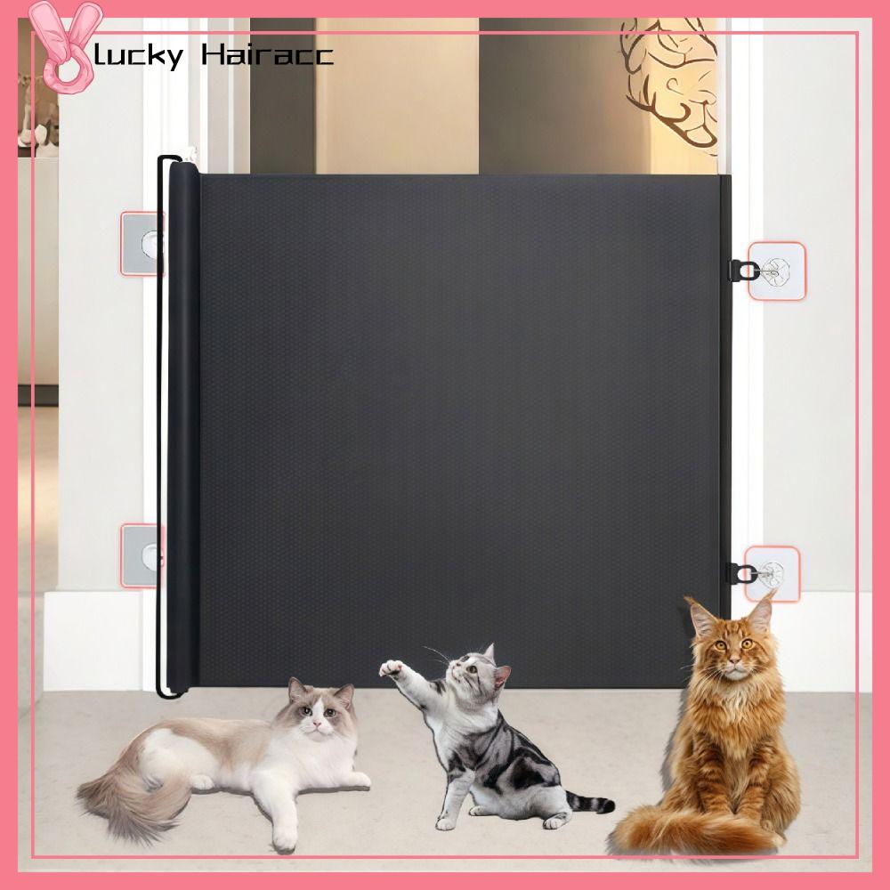 LUCKY HAIRACC Có thể gập lại Cổng thú cưng tự thu gọn Thoáng khí Lưới gia cố Cổng an toàn cho mèo  Chống trốn thoát Cổng cho chó Sử dụng trong nhà