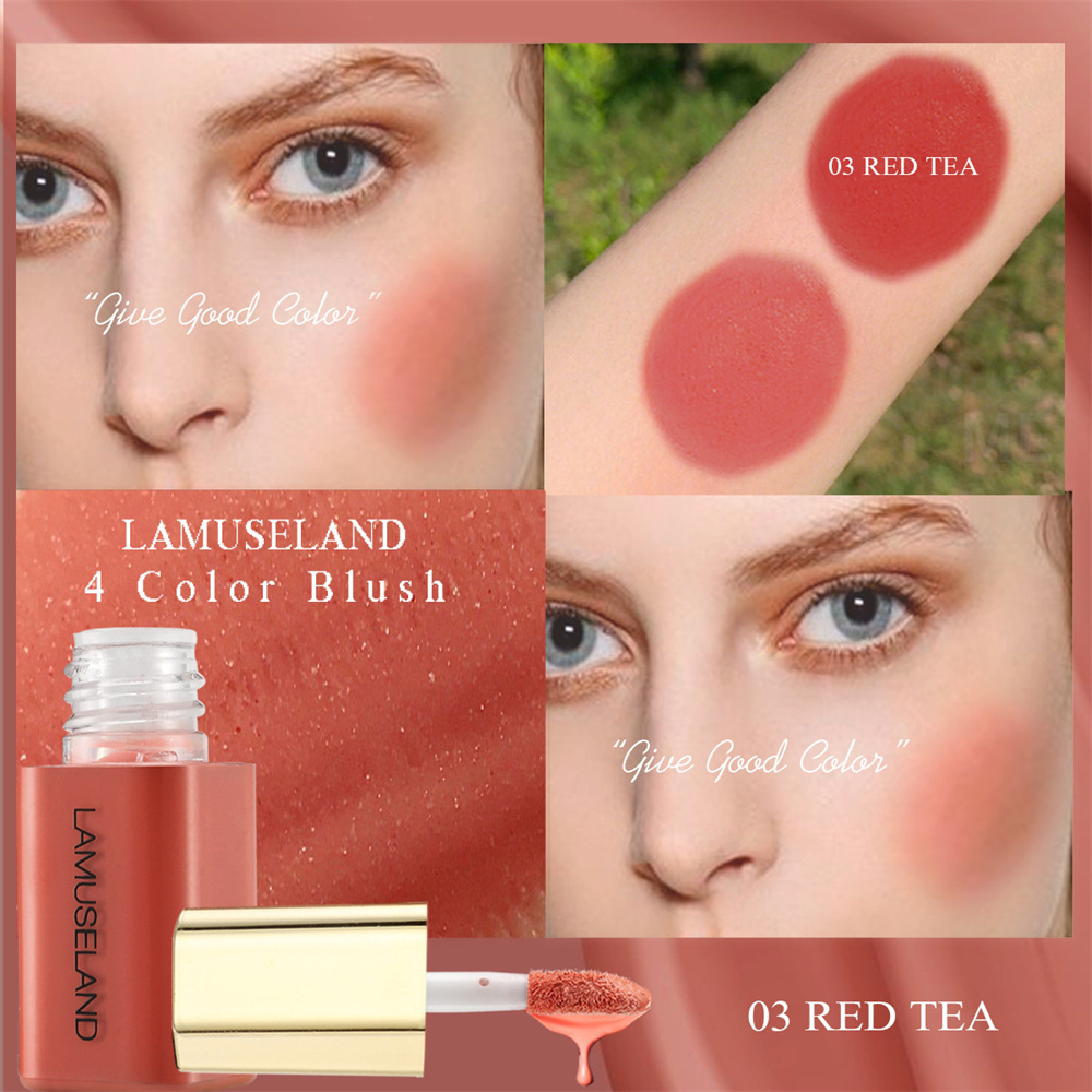 Eryababy LAMUSELAND 4 Colors Mini Blush Liquid Face Blusher Rouge Mini