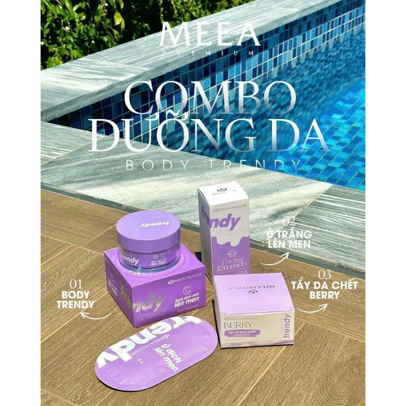 Ủ trắng lên men trendy - tẩy tế bào chết trendy meea- body treedy tặng ủ- chính hãng