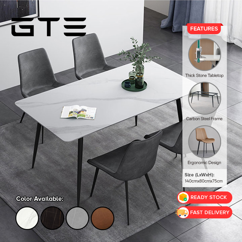 Solid Wood Marble Dining Table Sets With Chairs Nordic Style