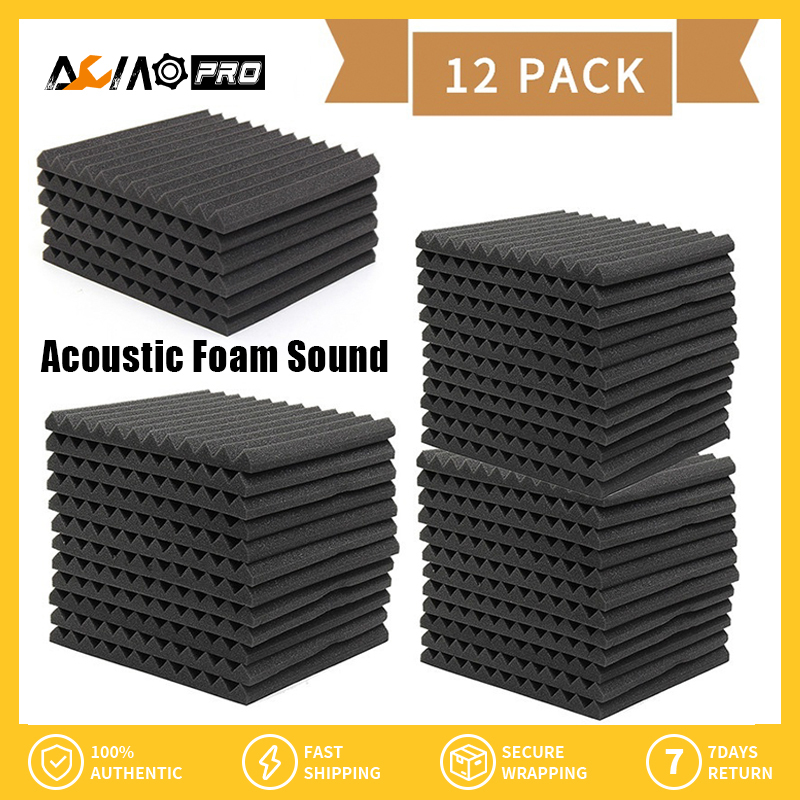 AumoPro 6 12Pcs 12 Pack Studio Acoustic Foam Sound Proofing Acoustic Panel