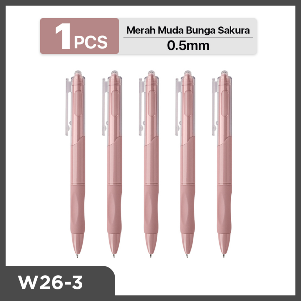 AIMILO Gel Pen Pulpen Gel Retractable 4 Warna 0.5mm Ink Water Base 1 PCS Panjang 145mm