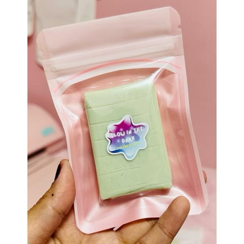 Glow in the dark polymer clay | Bakeable clay | Oven-baked clay | DIY Clay for souvenirs making