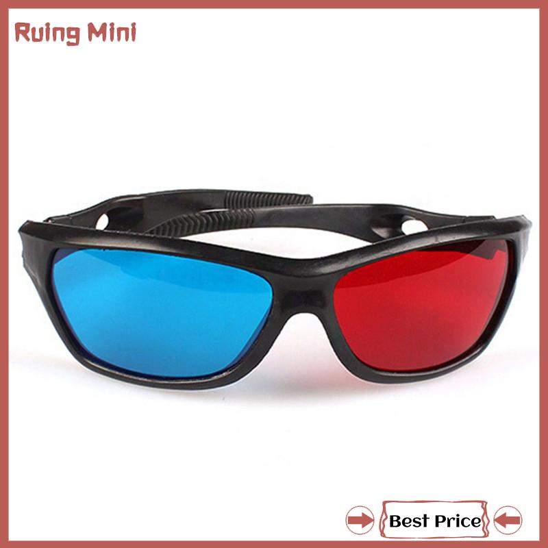 Ruing 3D Glasses Red Blue Black Frame For Dimensional Anaglyph TV Movie DVD Game Harga 3 Ringgit*Penghantaran Percuma