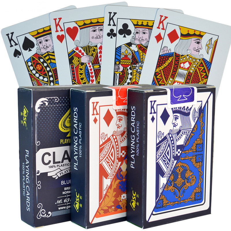 100% PVC chơi thẻ Nhựa Poker không thấm nước Texas Hold'em blackjack dropshipping vàng bảng thẻ thẻ bài chơi game trò chơi