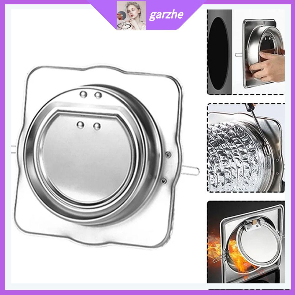 GARZHE24272 Thép không gỉ Van kiểm tra cháy Hở nửa Chống cháy Van kiểm tra ống mui xe Di động 100-180mm Dụng cụ chặn ống Hệ thống thông gió nhà bếp trong lành