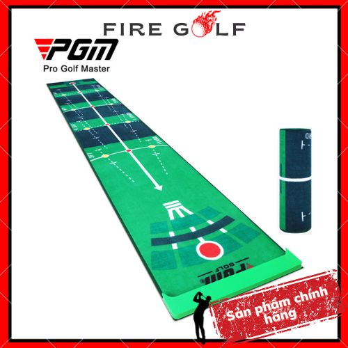 Thảm tập putting golf PGM TL018 CHÍNH HÃNG có đường chỉnh hướng bóng và thanh chắn bóng