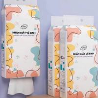 Giấy vệ sinh treo tường Top Gia thùng 4 bịch đa sắc làm từ bột gỗ nguyên chất 1280 tờ 4 lớp dày dặn