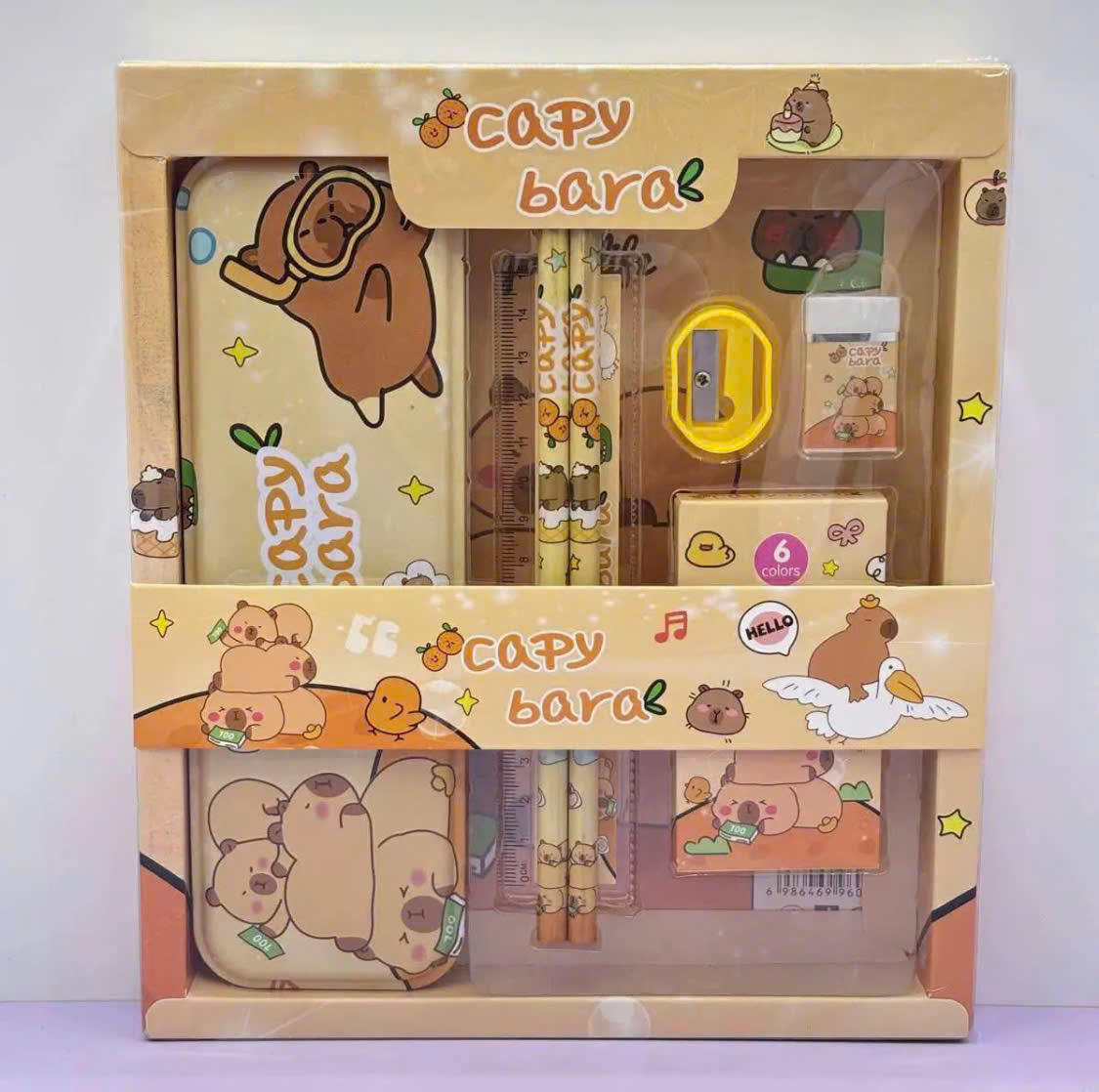 set quà tặng đồ dùng học tập-Set Văn Phòng Phẩm Cute Panda/Gấu Bear Đầy Đủ Phụ Kiện Học Tập Cho Bé