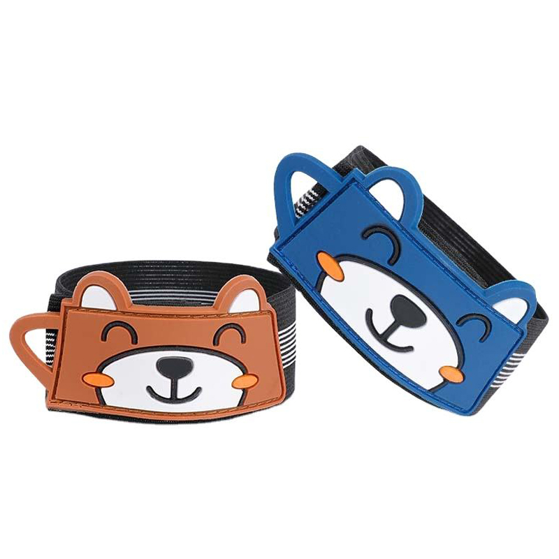 ESLNF Bicycle Leg Ankle High Elastic Pants Strap Cute Bear Strap Running Outdoor Sports Cycling Pants Clip Reflective Band