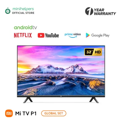 Xiaomi Mi TV 32 Inch P1 Smart Android TV DVB-T2/C Voice Control1GB RAM 8GB ROM 5G WIFI bluetooth 4.2 Android 10.0 HD Smart TV Television with Google Playstore, Youtube, Chromecast, APK