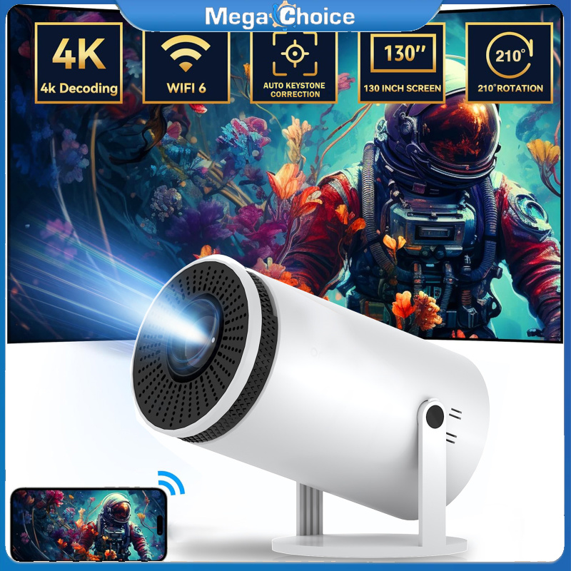 MegaChoice【Fast Delivery】Mini WIFI Projector Outdoor Portable Movie 4K HD Projector RAM 1GB ROM 8GB Home Projector For Phone Drive Playback ราคา 4,442 บาท*ส่งฟรี