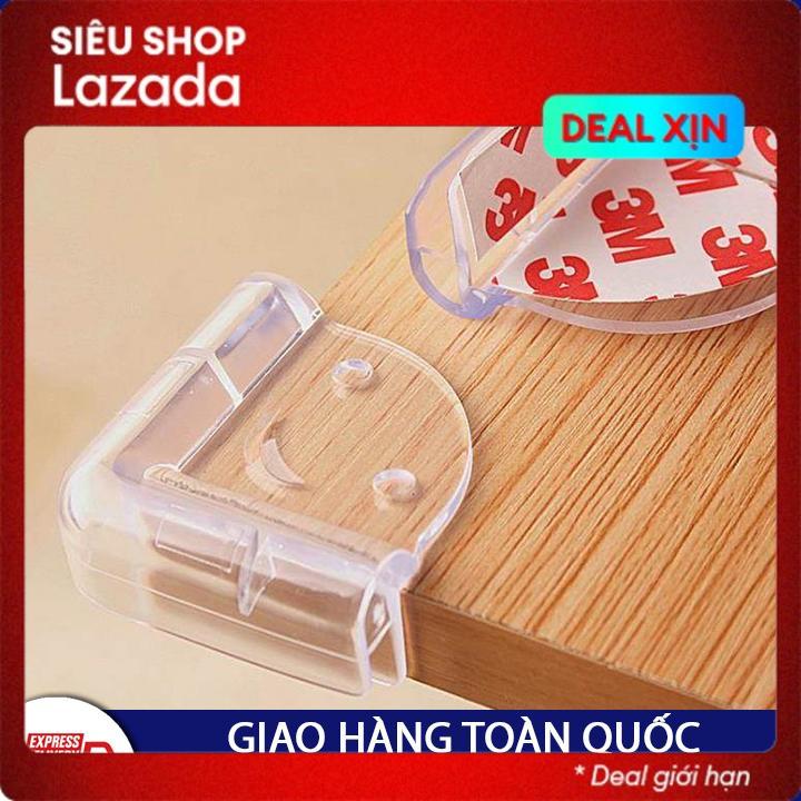 Combo 10 miếng bịt góc bàn Silicon an toàn cho bé tặng kèm băng keo