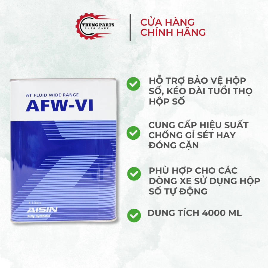 Dầu Nhớt Hộp Số Tự Động Aisin Afw-Vi Dexron Vi 4L