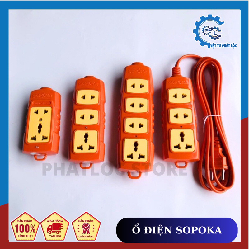 Ổ cắm điện lõi sứ chống cháy 6000W SOPOKA siêu chịu tải- 4000W Điện Quang