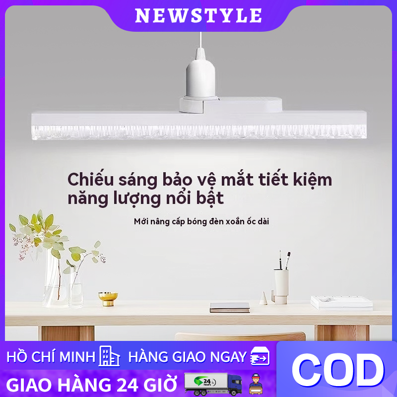 Bóng Đèn LED dài sáng 3 màu ánh pha lê hiện đại 18W/28W tiết kiệm điện chuôi vặn