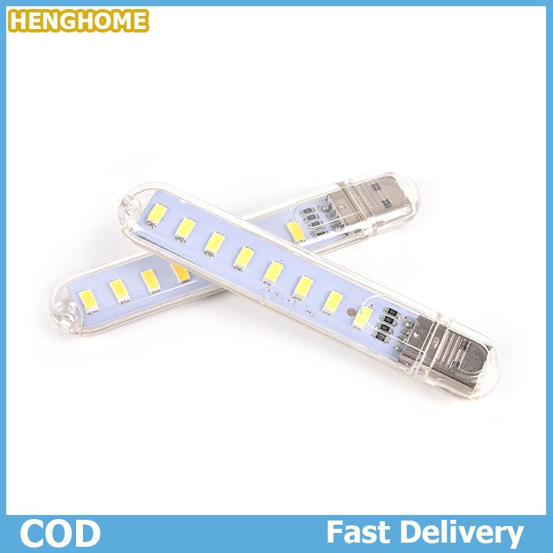 HENGHOME Đèn Led USB Mini 8 Đèn LED Cắm trại ban đêm Tiện Dụng USB chiếu sáng cho máy vi tính máy tính xách tay