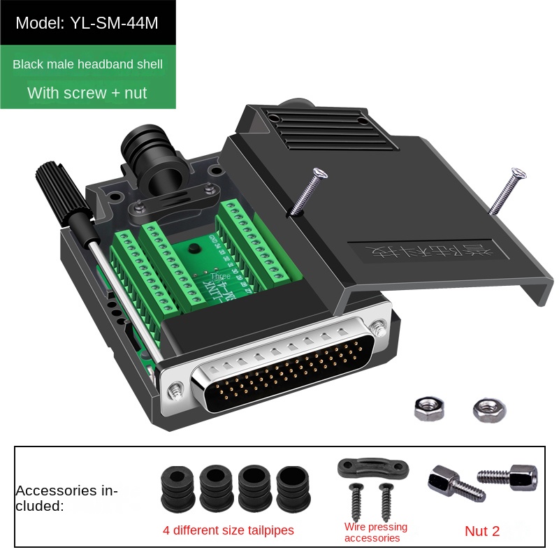DB44 YL-WM-44 - đầu đực Đầu Nối Miễn Hàn 44 Pin - Công Nghệ Không Hàn Hiện Đại