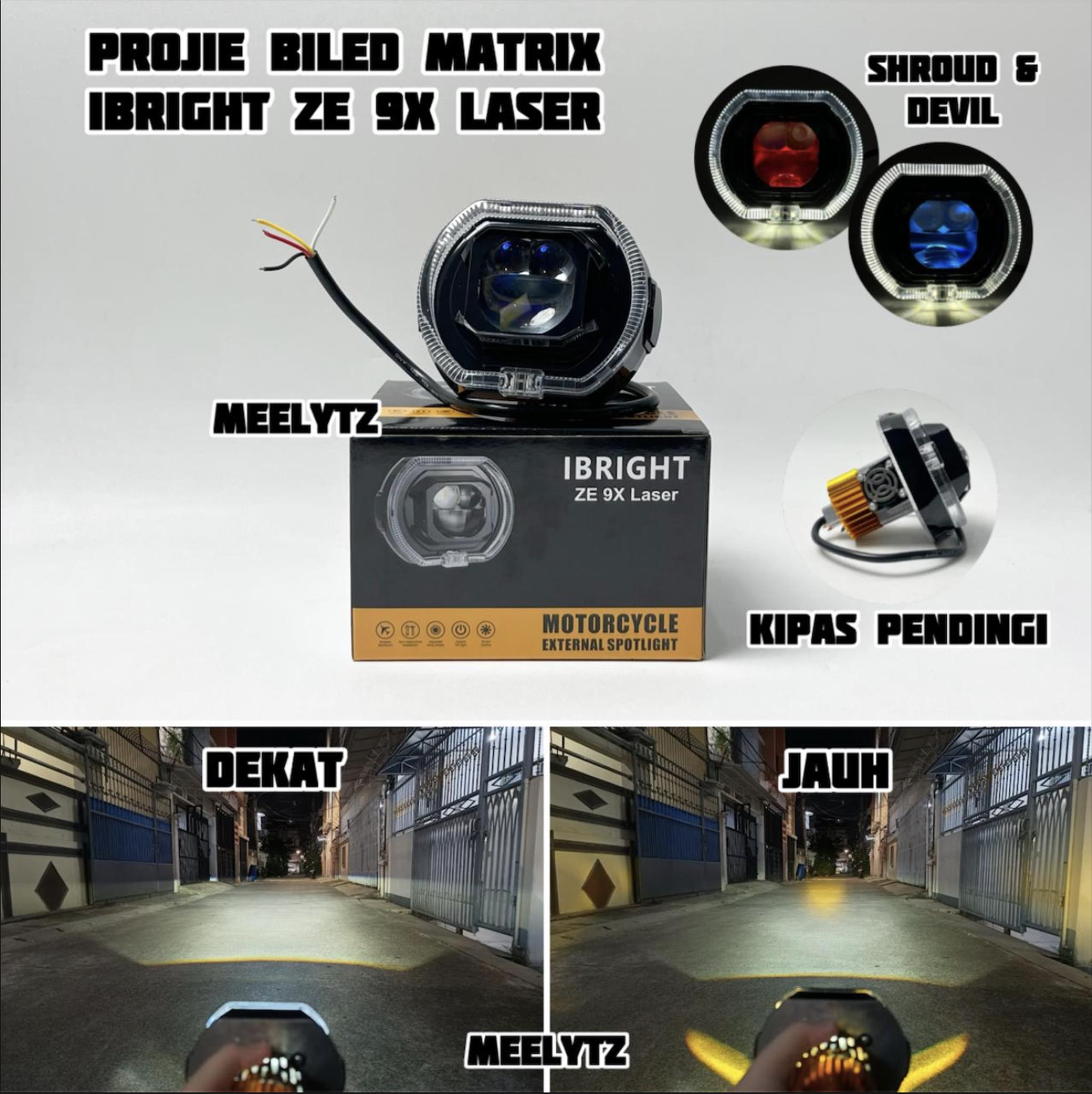 Ibright Ze 9X Laser - Projie Biled Matrix 4.5 Inch Harga 239,000 rupiah*Gratis Ongkir