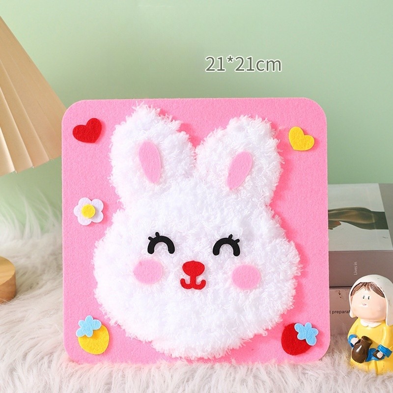 Love Cozy พร้อมส่ง ชุดอุปกรณ์เย็บผ้าสักหลาด ชุดตุ๊กตาเย็บปักถักร้อย DIY ชุดวัสดุปัก ลายการ์ตูนสัตว์ ของเล่นศึกษา