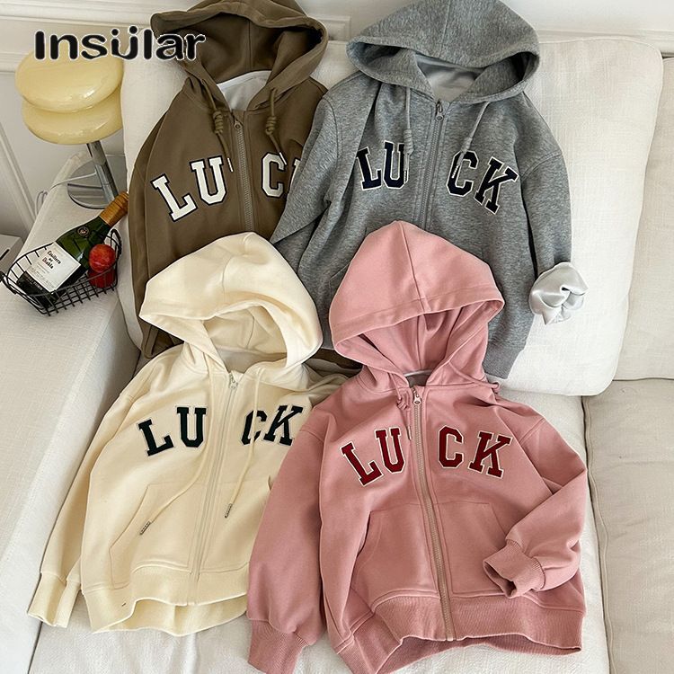 IQANGEL Korean girl long sleeved jacket with zipper, hoodie, thick fabric, loose fit, Korean style ราคา 427 บาท*ส่งฟรี
