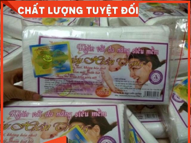 Khăn khô đa năng baby phú đạt sợi bông vải siêu sạch