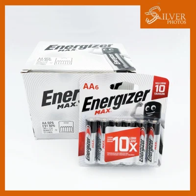 1 Box (72pcs) Energizer AA (2A)x6 Max Alkaline Battery