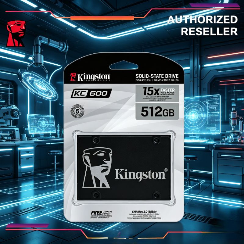 Kingston KC600 Solid State Drive | 3D TLC NAND | 550MB/s Speed | 500GB/1TB/2TB& Encryption | Secure Data Storage Solution ﻿ ﻿ ราคา 5,535 บาท*ส่งฟรี