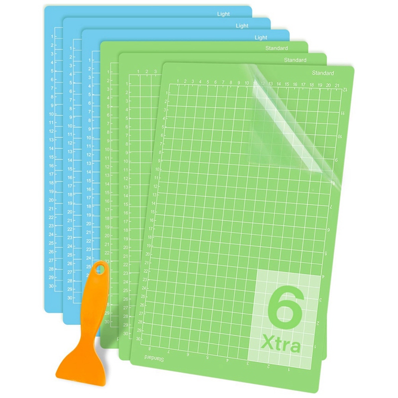 [Waanon]6pcs Cutting Mat for Joy Xtra 12x8.5in Adhesive Reusable Craft Cutting Mats Sticky Accessories Replacement