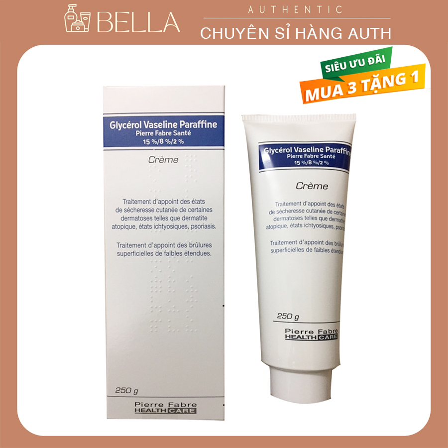 Kem chống nẻ chàm Glycerol 250g / Dexeryl 50g Vaseline Paraffine Creme Pháp, dưỡng ẩm, giúp da không khô rát, mềm mịn, chống nẻ