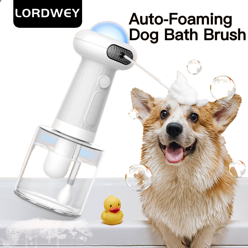 LORDWEY Automatic Foam Making Machine for Pet USB Charging Smart Cat Soap Dispenser for Dog Pet Rechargeable Shower Accessories ราคา 1,007 บาท*ส่งฟรี