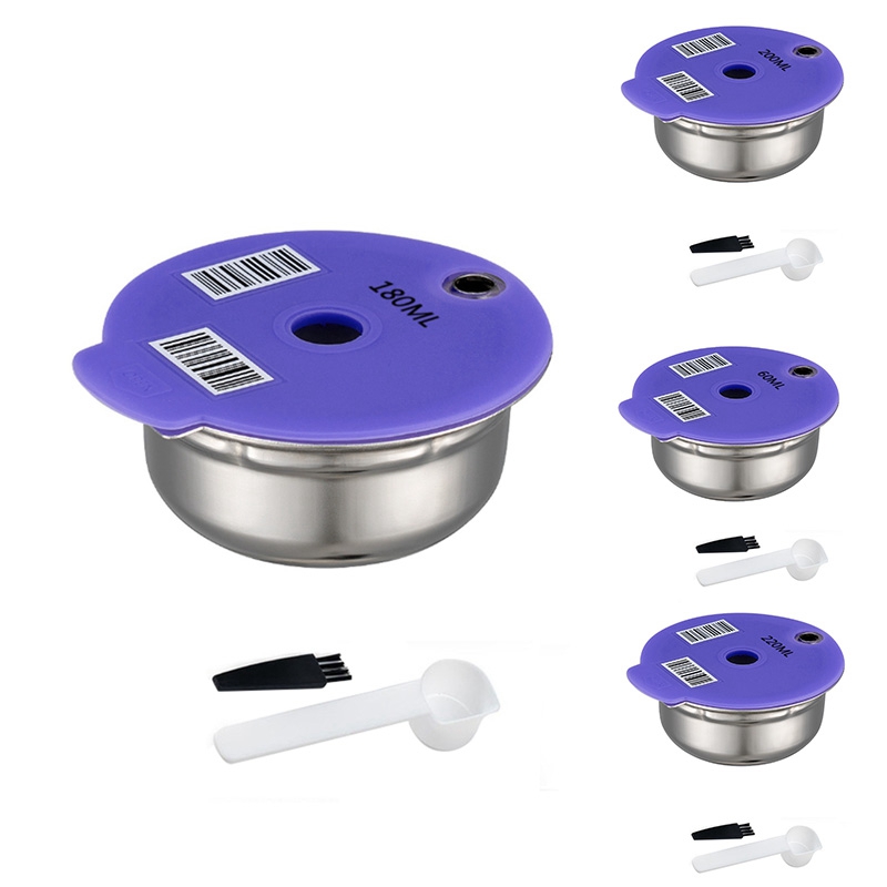 (WAPY) Coffee Capsule Pod for Machine Refillable Filter Pod Silicone Lid Replacement Espresso Coffee