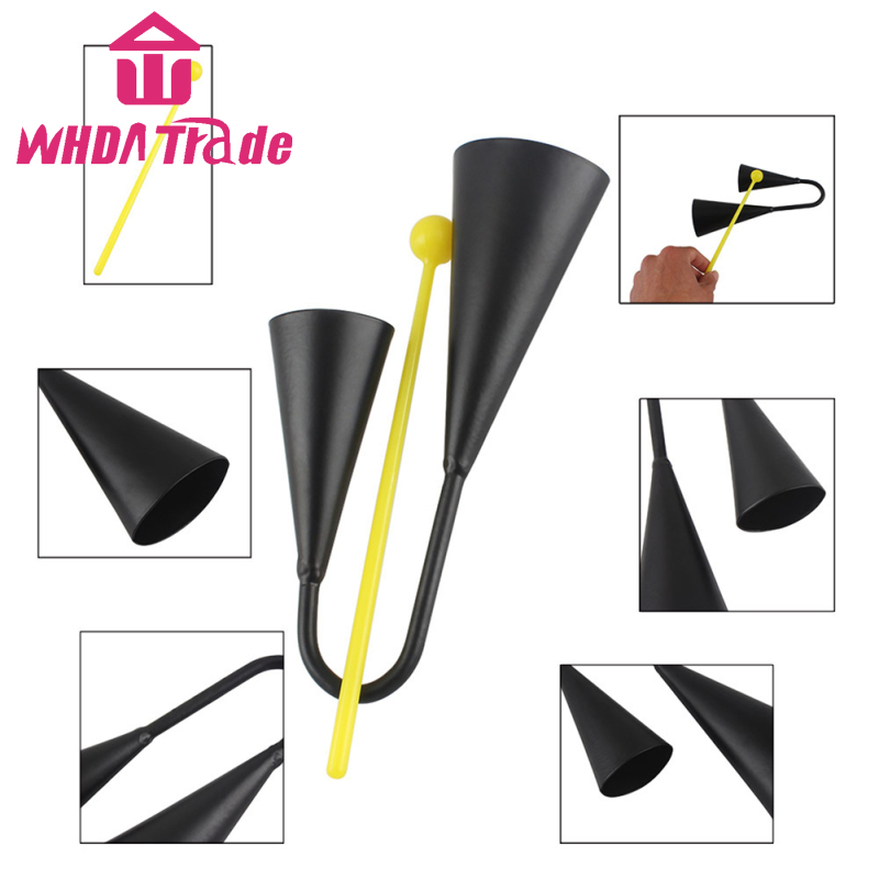 OF Agogo Bell Two Tone Traditional Handheld Percussion Instrument With Stick For Family Gathering Birthday Christmas Party