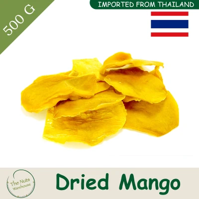 The Nuts Warehouse Dried Mango 500g Imported from Thailand Great Quality Healthy Nutritious Guilt Free Dried Fruit Snack Helps in digestion Promotes Healthy Gut Boosts Immunity Promotes eye health Lowers Cholesterol
