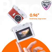 MUSLADY กล้องพวงกุญแจ HD Retro Digital Tiny กล้องพกพาพกพา CCD Gadget สนุกพร้อมไฟ LED 5 ฟิลเตอร์สำหรับการบันทึกการศึกษาการเดินทาง