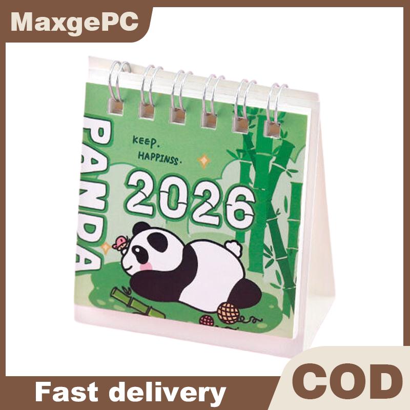 MaxgePC 2026 Mini Lịch Bàn sáng tạo lịch du lịch cầm tay với bướm capybara thiết kế lịch lập kế hoạch hàng tháng và hàng tuần