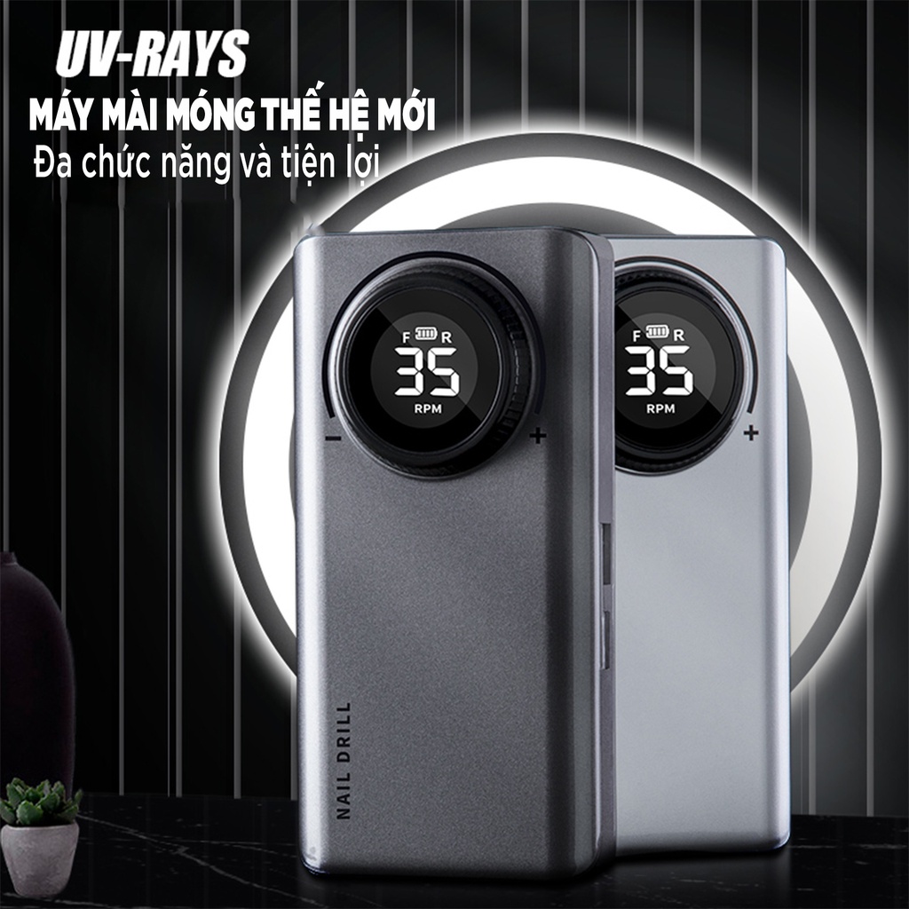 Máy mài móng tích điện cầm tay JELIVA Nghi Thảo, máy êm, khoẻ, bền, đẹp nhỏ gọn di chuyển dễ dàng, đủ phụ kiện.