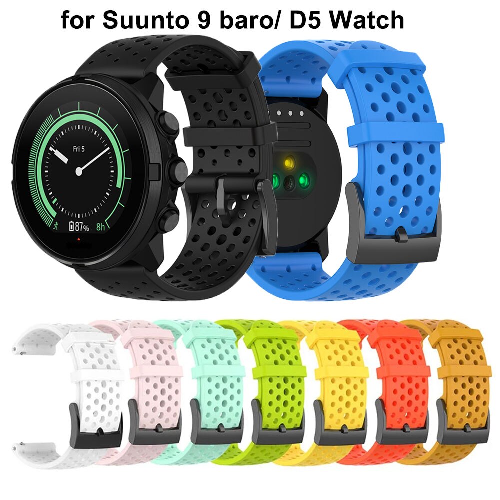 24Mm Silicone Watch Band For Suunto 9 7 D5 Spartan Sport Wrist HR Sport