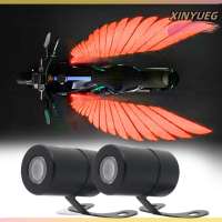 JINHF 2PCS Anti-collision Laser Light Motorcycle Angel Wings LED Projection Light Electric Car Street Modification Welcome Decoration