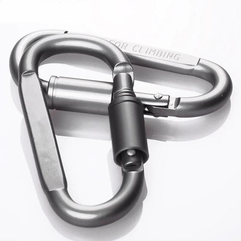 Gvdbb Bộ dụng cụ cắm trại phụ kiện leo núi 8cm Móc Carabiners cắm trại hình chữ D móc dây móc khoá Paracord Dây móc khoá Móc Treo Chìa Khóa Móc Câu Cá khóa cốc nước Khóa móc du lịch kẹp cacbin