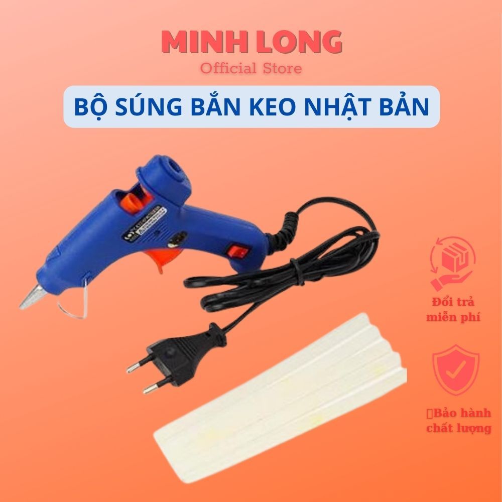 Súng Bắn Keo Nến Silicon Máy 20W Đa Năng Và 10 Cây Keo