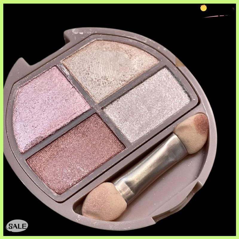 Follow Get New【TIS】 Herorange 4 màu bóng mắt bột Palette lung linh long lanh tự nhiên mí mắt Tằm Đường viền bóng Bút kẻ mắt trang điểm với bàn chải