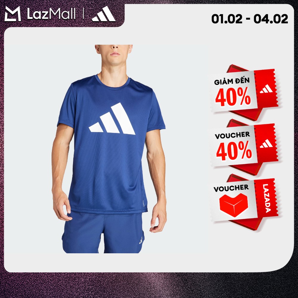 adidas Chạy Áo Thun Run It Nam Màu xanh da trời IN0076