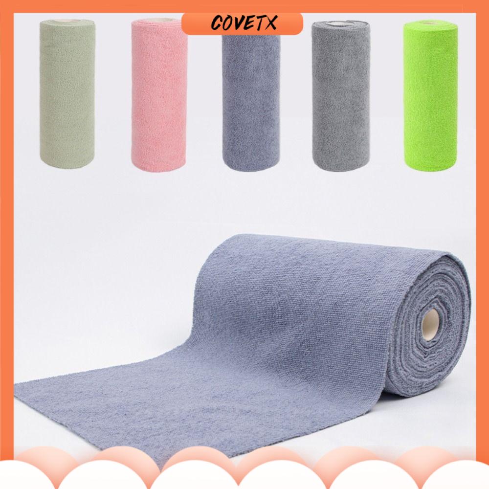 COVETX 20PCS/Roll Tái sử dụng Khăn vi sợi Thấm hút Thay thế Giẻ lau đĩa dầu chống dính  Khăn lau nhà Khăn lau bát đĩa nhà bếp