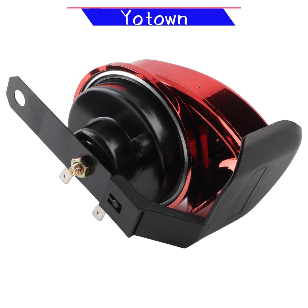 Yotown Đa Năng Ô Tô Xe Máy Xe Máy Xe Tải Thuyền 130DB Điện To Ốc Vòi Khí Còi Báo Động Kín Nước 12V Đỏ